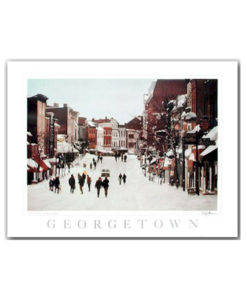 Georgetown winter street scene print by Fred Maroon