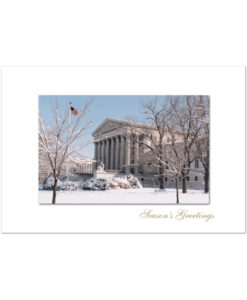 U.S. Supreme Court holiday greeting cards featuring a photograph on a clear and snowy winter day